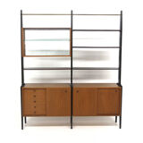 Scandinavian "Double" bookshelf in teak, Sweden, 1950.