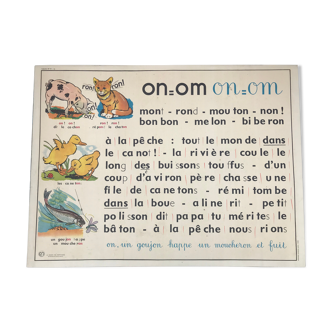 Affiche scolaire vintage