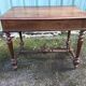 Vintage oak desk table with 2 drawers