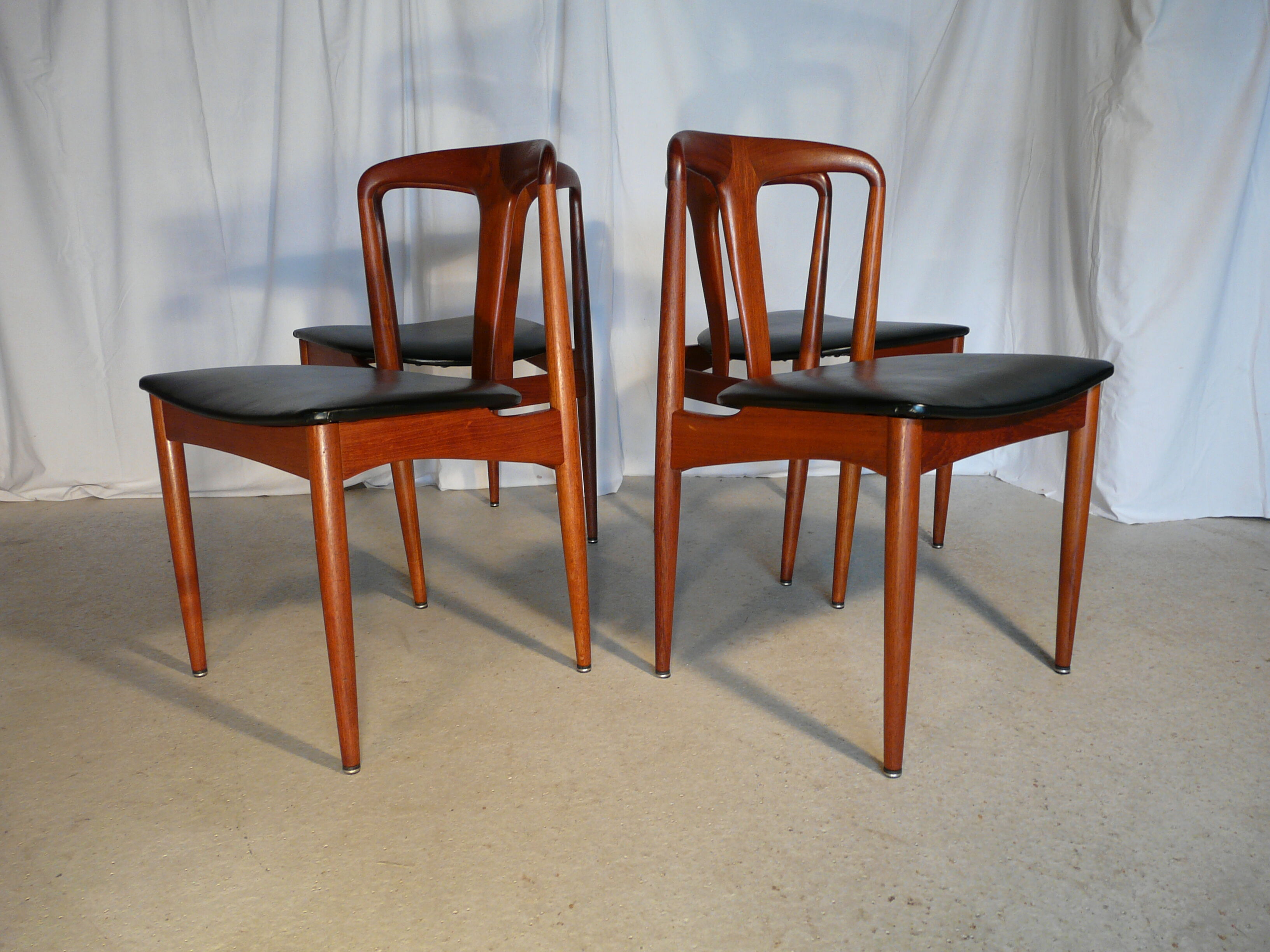 Four vintage Scandinavian chairs Johannes Andersen