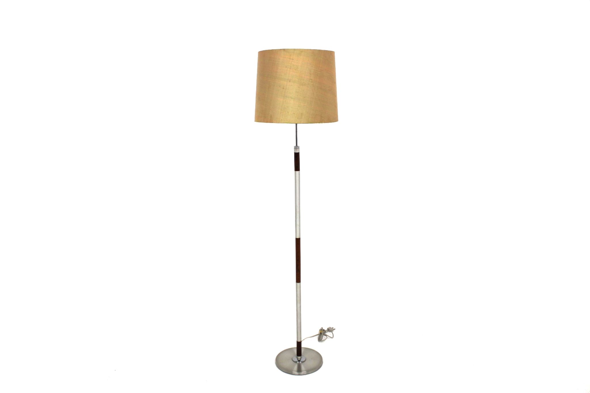 Scandinavian rosewood and metal floor lamp, Sweden, 1960