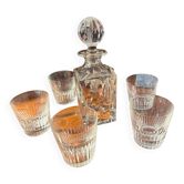Service à whisky Saint-Louis modèle Manhattan Carafe et 6 gobelets cristal