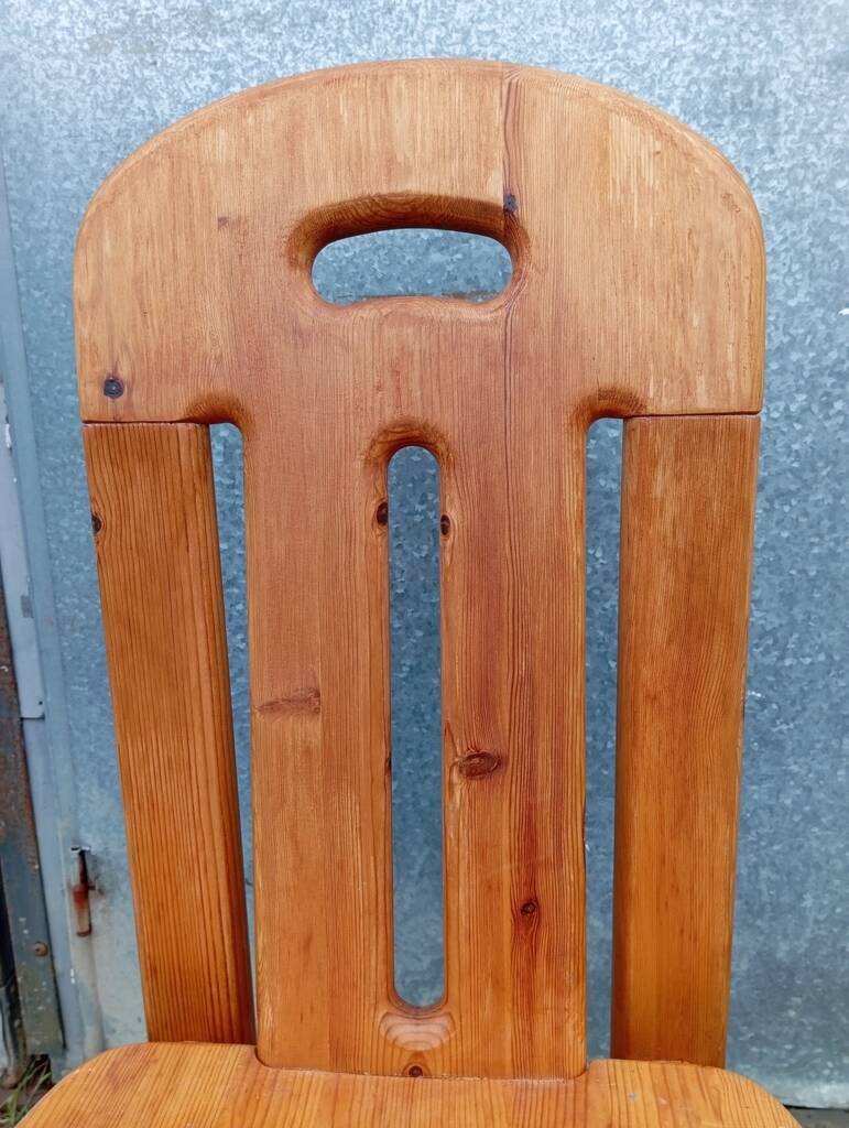 Set of 4 80s pine chairs