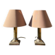 Paire de lampes en métal argenté Louis XVI Cailar Bayard XIXek