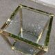 2 bedside tables, end tables in brass and transparent glass Maison Ja