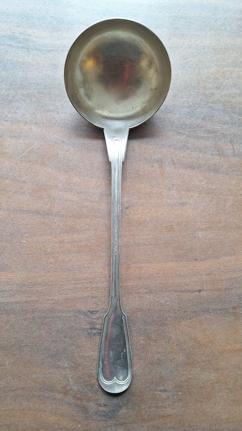 Christofle monogrammed silver-plated ladle