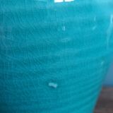 Glazed green-blue ceramic vase