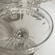 Set of 10 glasses of champagne 1870 in crystal ringing with flat ribs