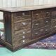 Oak store counter from the 1930s