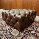 Large red Chesterfield ottoman hocker pouffes