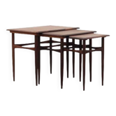 Set of three rosewood tables, Danish design, 60's, production: Denmark