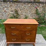Vintage 1950s chest of drawers in gilded oak