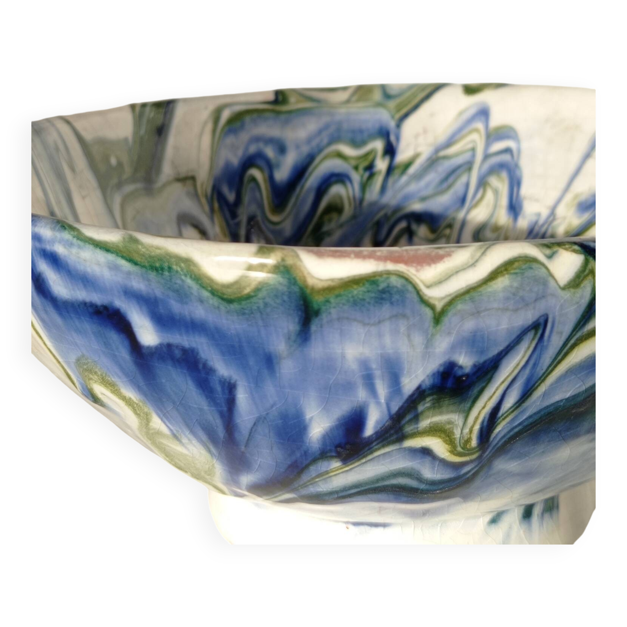 Handmade ceramic salad bowl