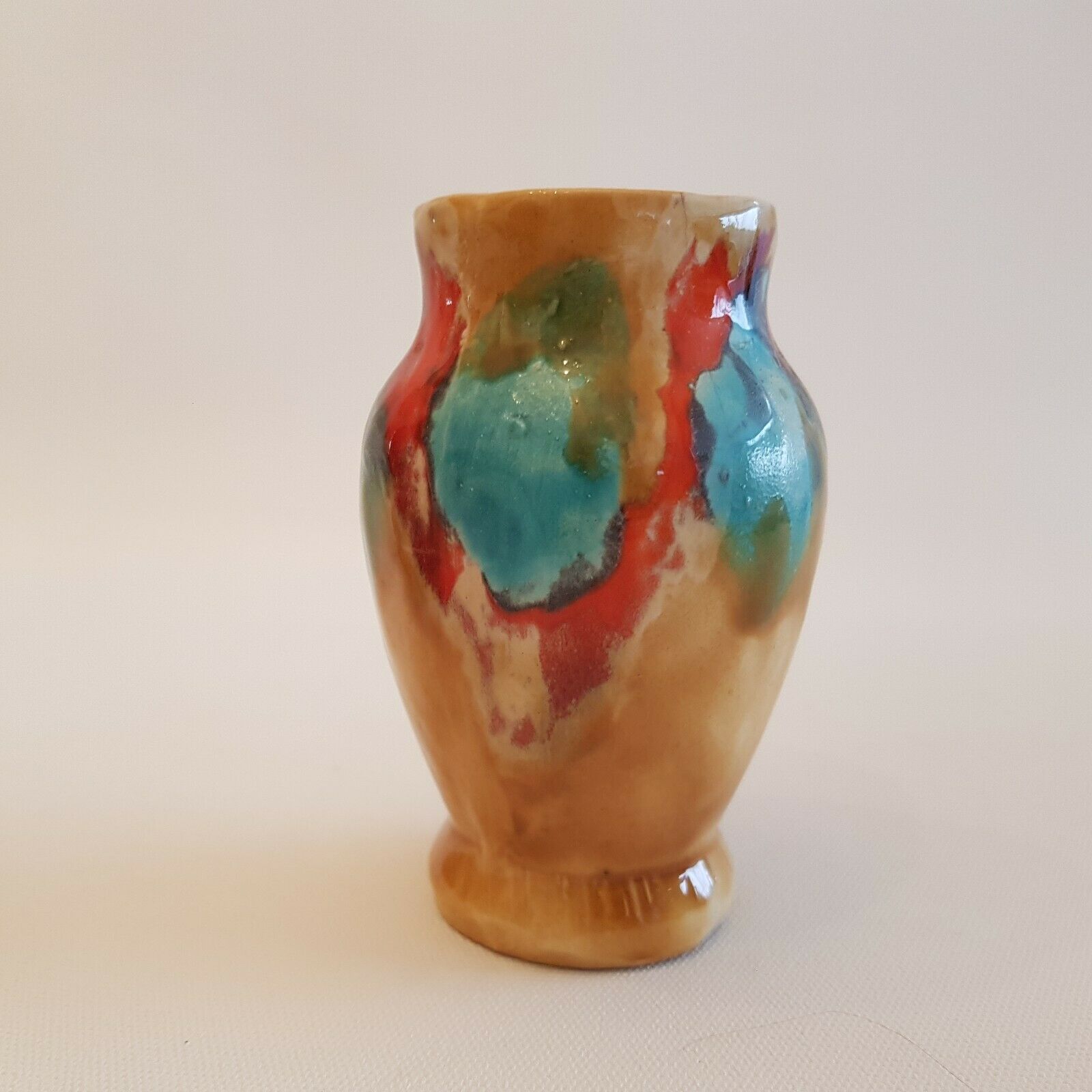 Ceramic vase enamelled Anduze pottery