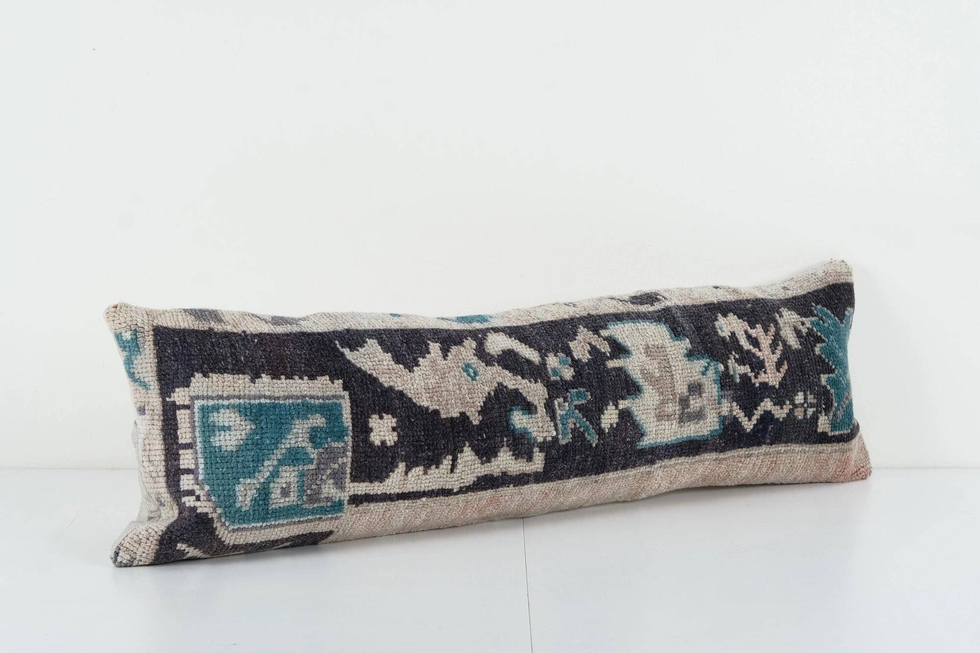 Vintage kilim cushion cover 30x91 cm