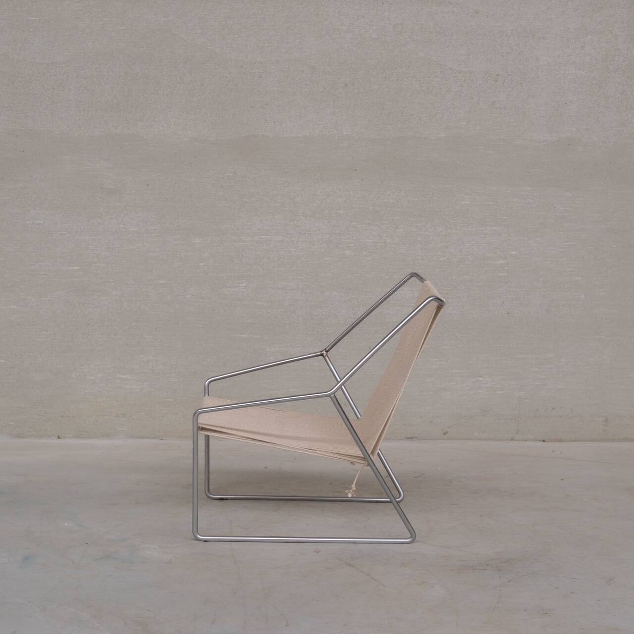 Pair of Mid-Century Danish Steel Armchairs by Henning Flok
