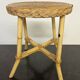 Small vintage rattan side table