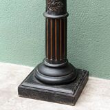 Napoleon 3 carved wooden column oak leaves