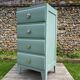 Chiffonier vintage 1960 vert eucalyptus