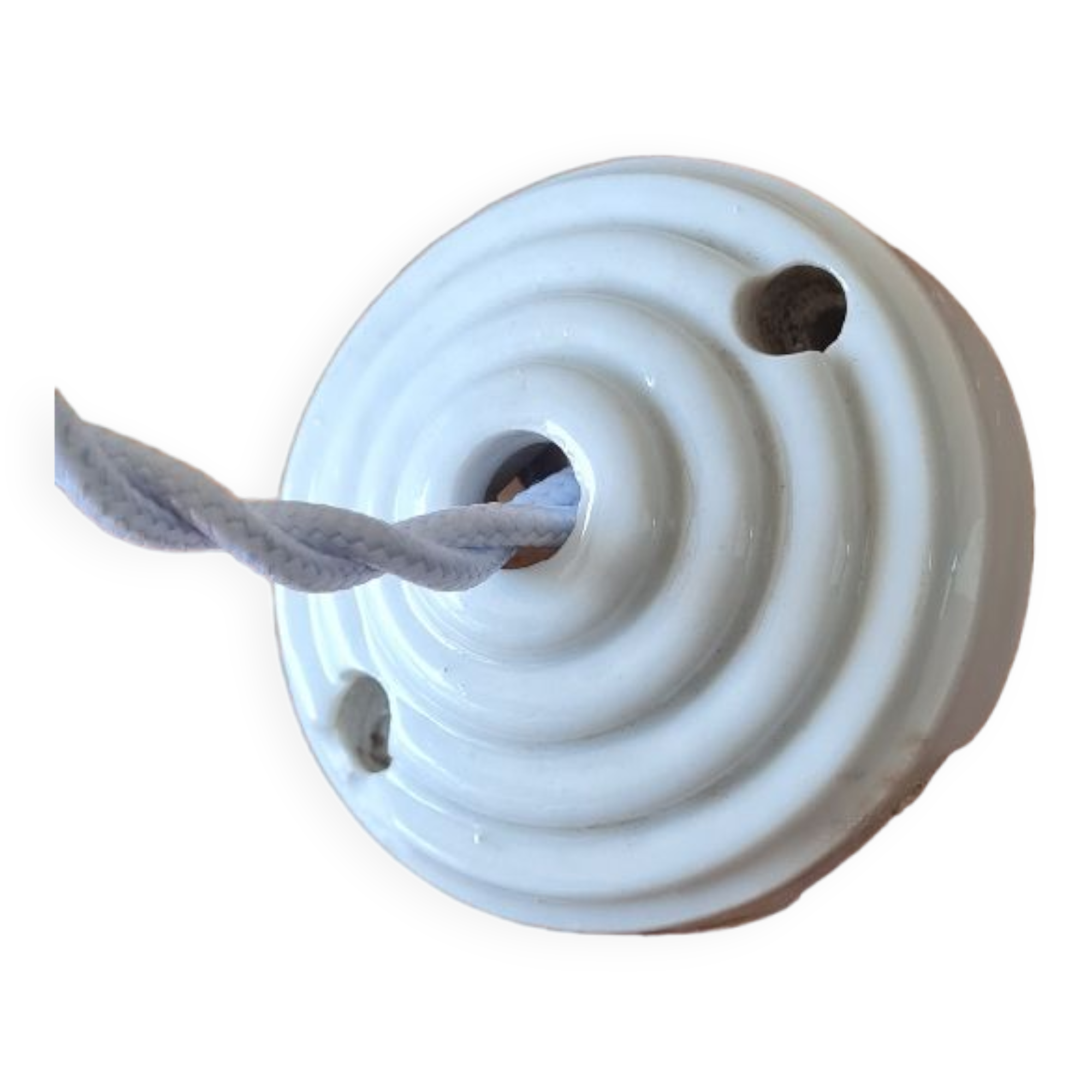 Vintage wicker flower pendant