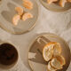 Flat stoneware plate - white