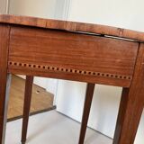 Very small mahogany veneer table from the early 20th century