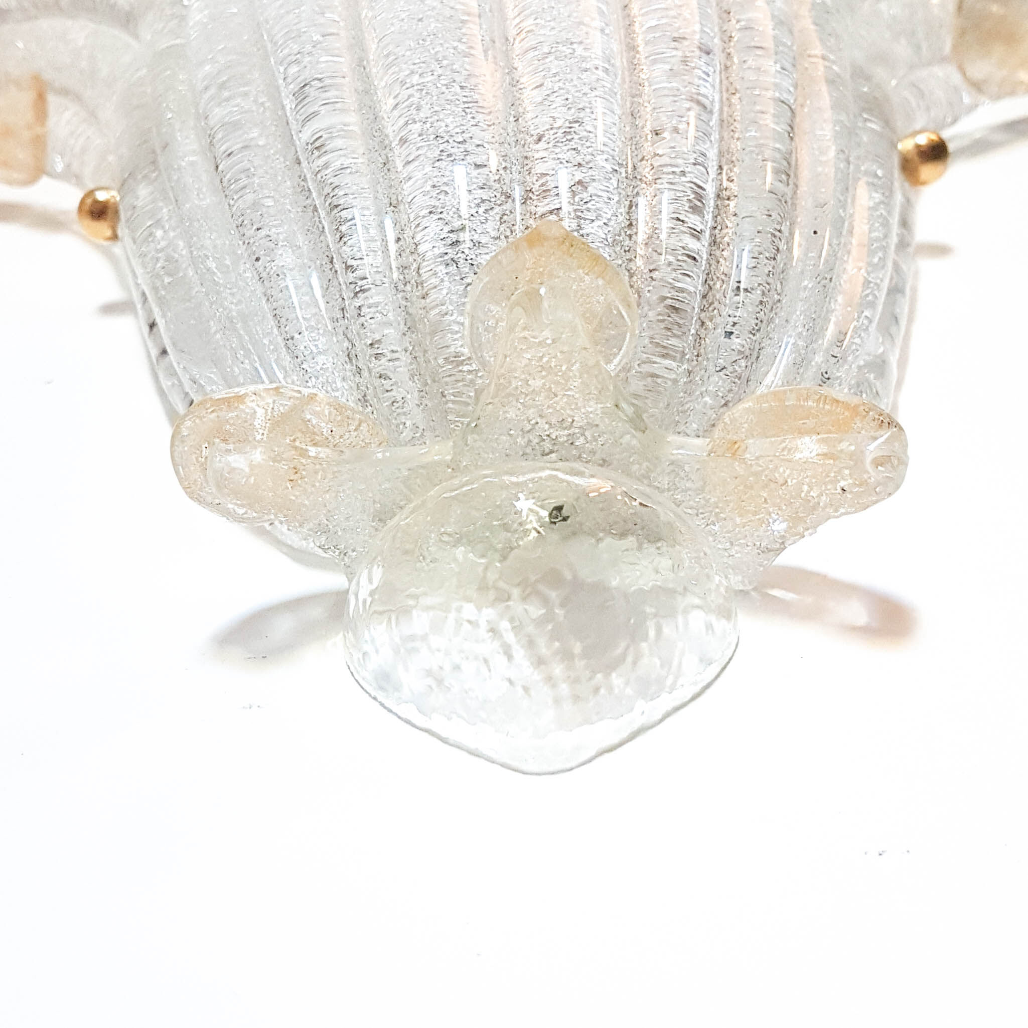 Applique Murano feuilles fleur