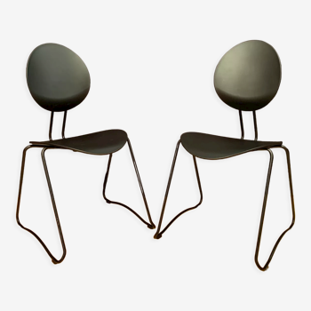 A pair of Flex chairs by Verner Panton, Verpan, Denmark.