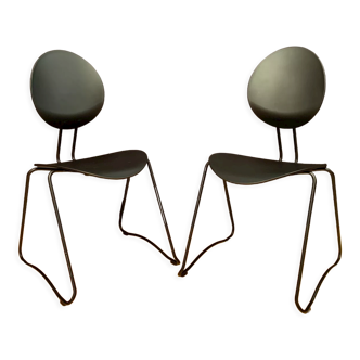 A pair of Flex chairs by Verner Panton, Verpan, Denmark.