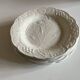 Set of 5 English earthenware plates by Burleigh Davenport with raised leaf design.