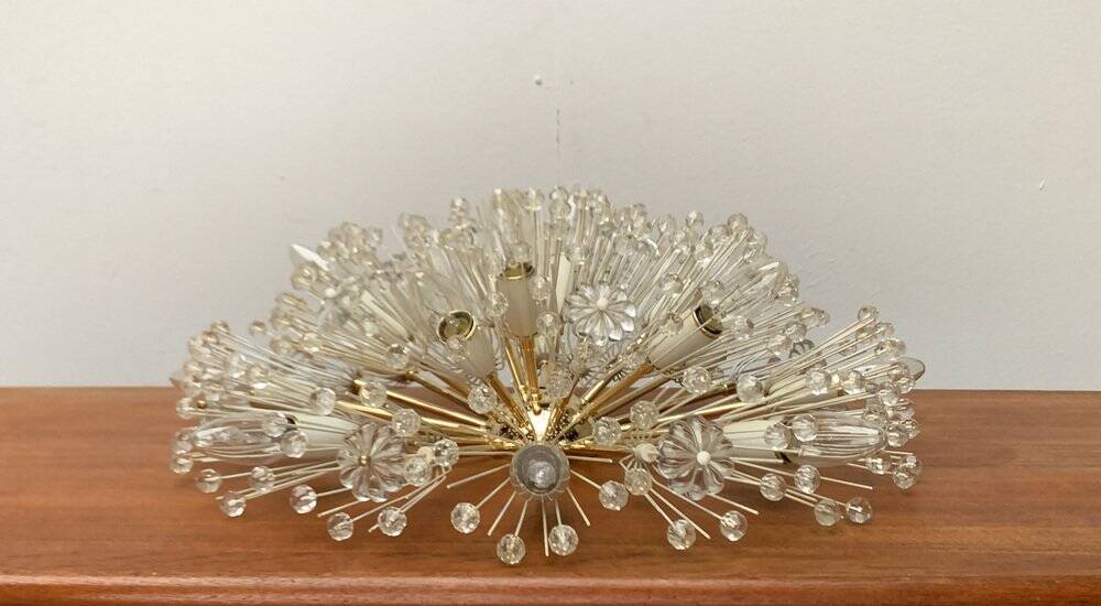 Austrian Flower Ceiling Lamp by Emil Stejnar for Rupert Nikoll, Vienna, Austria, 1950s