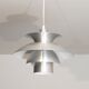 Vintage Scandinavian aluminum pendant light 1970