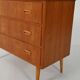 Scandinavian teak chest of drawers with oak details