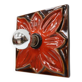 Vintage wandlamp keramiek jaren 60