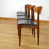 4 vintage scandinavian chairs in teak jydsk mobelindustri 1960
