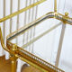 Brass trolley with wheels 60's bottle holder