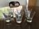 6 contemporary table glasses