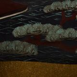 Japanese six-panel Byobu screen on paper, Edo period, 19th century