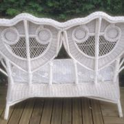 Vintage peacock rattan garden furniture