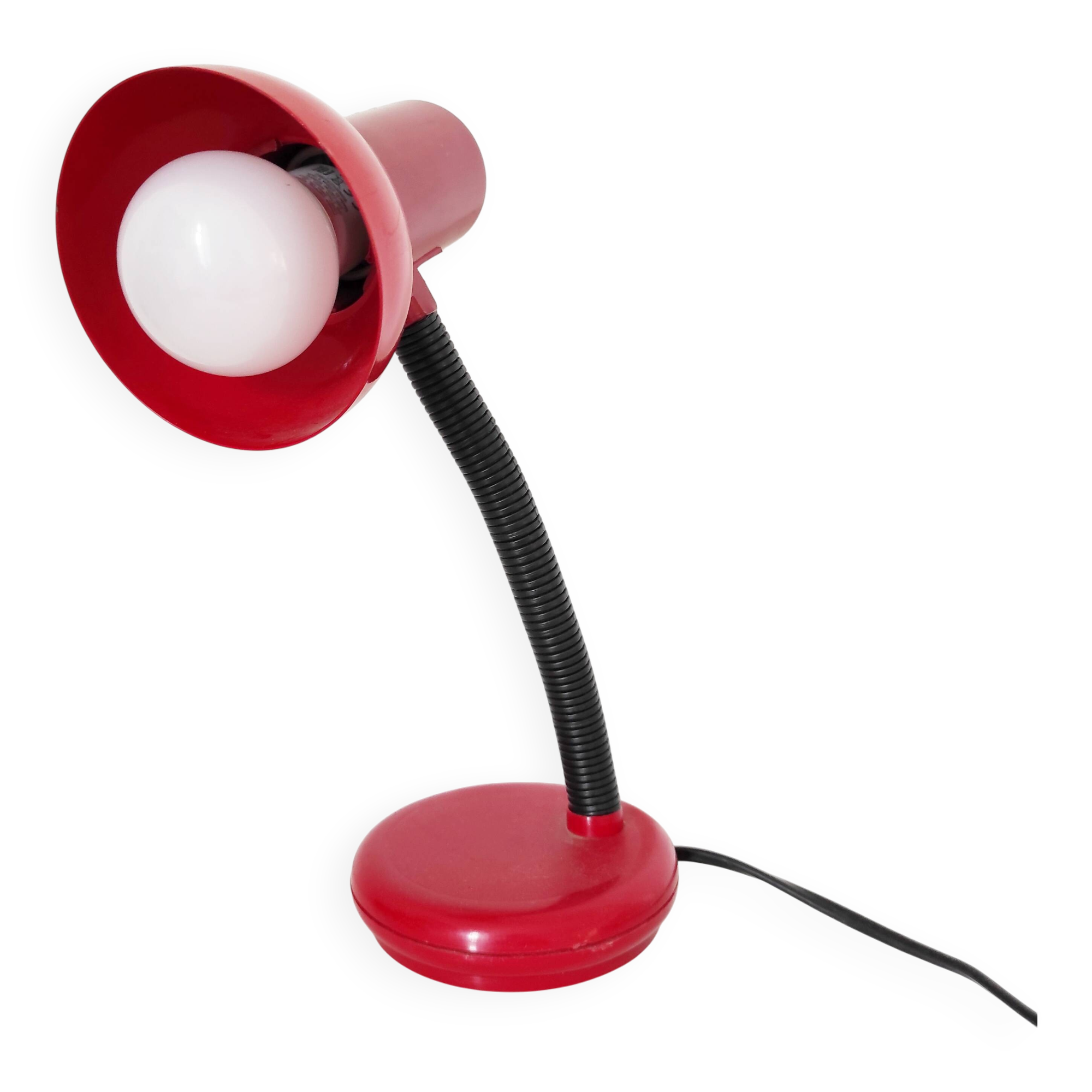 Red vintage lamp, 30.5 cm high