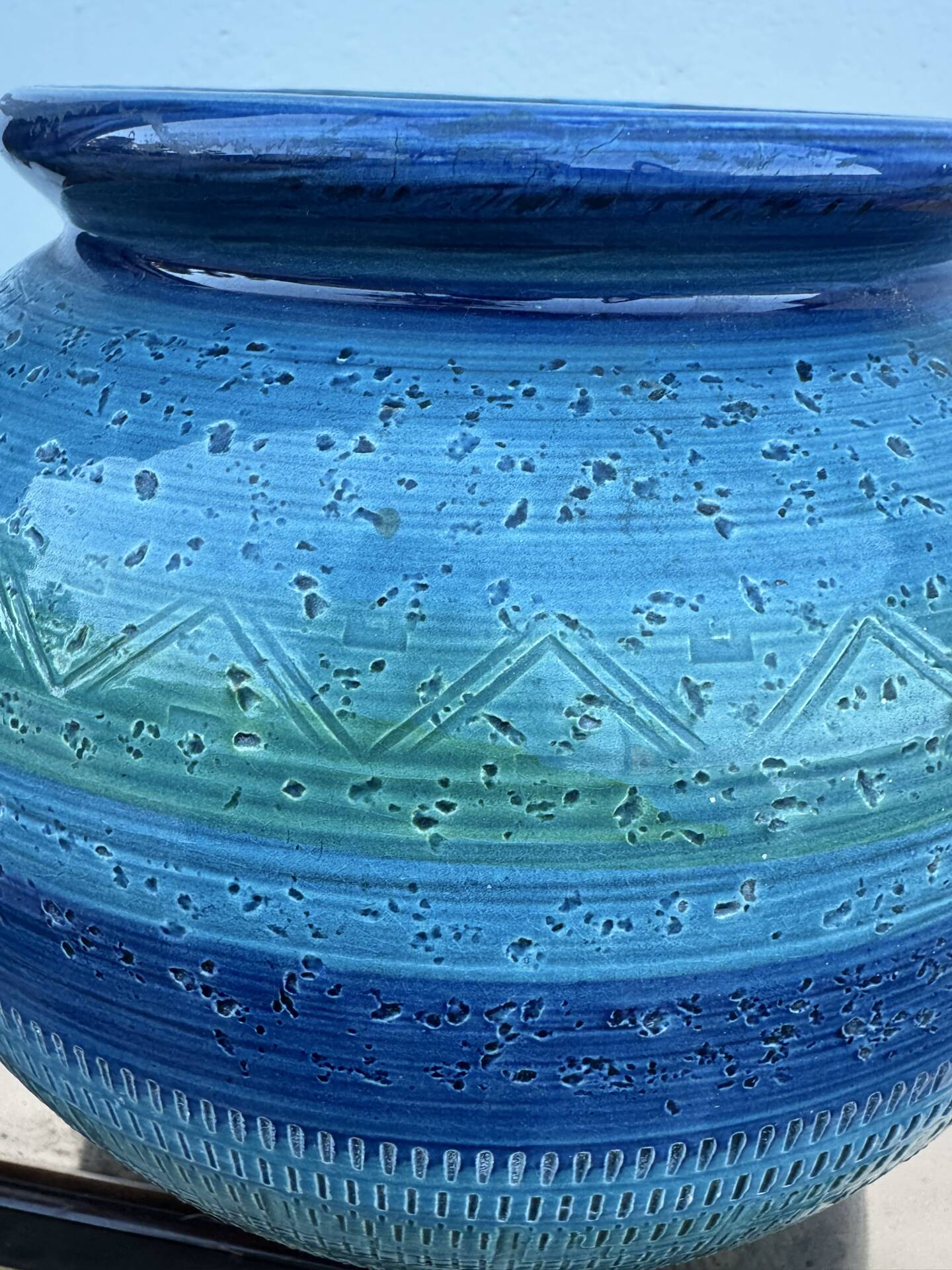 Ceramic cache pot Bitossi Aldo Londi 1960s