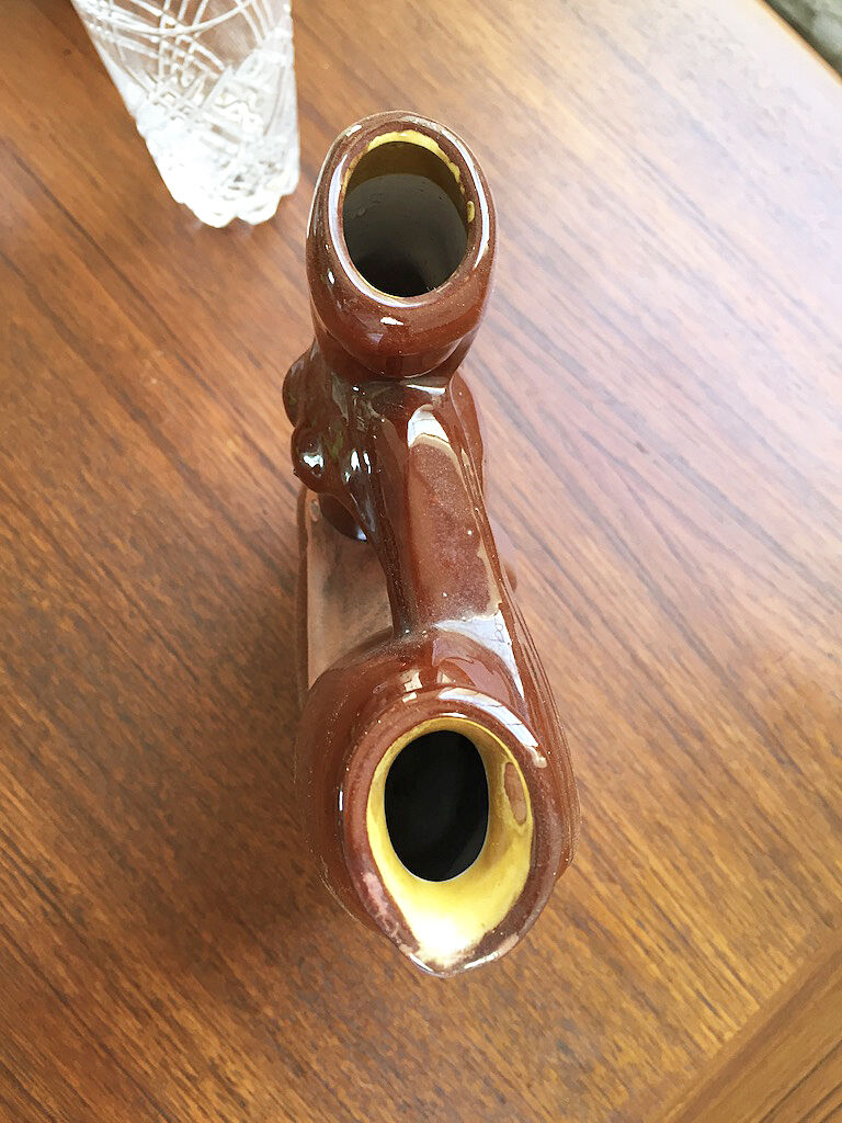 Ceramic pitcher vase polymorphic woman art deco