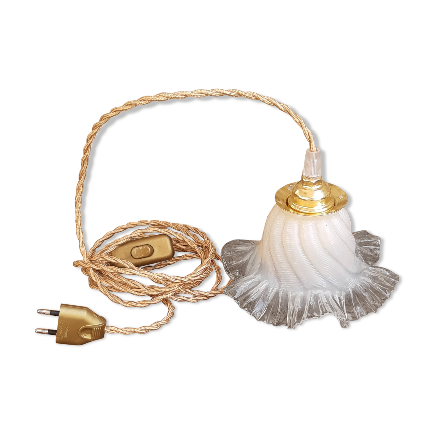 White hand tulip lamp