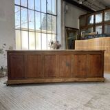 XXL solid oak counter sideboard