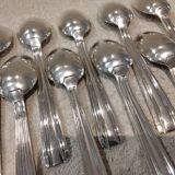 11 silver-plated coffee spoons, goldsmith Argit, art deco style