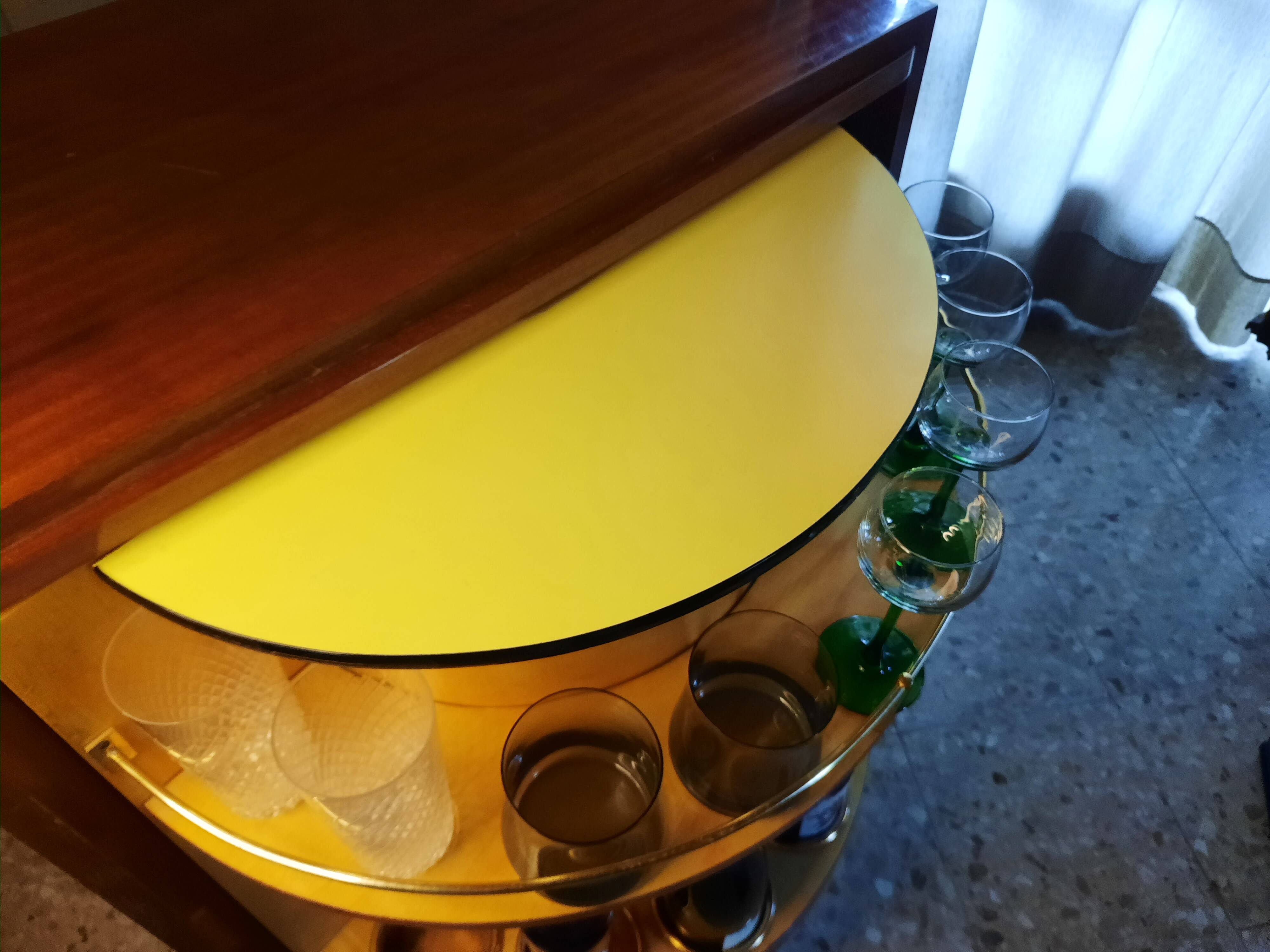1950s rotating bar cabinet