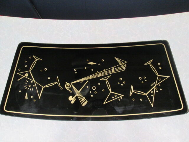 Art deco bar system in walnut