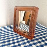 Miroir en verre rose d’Italie
