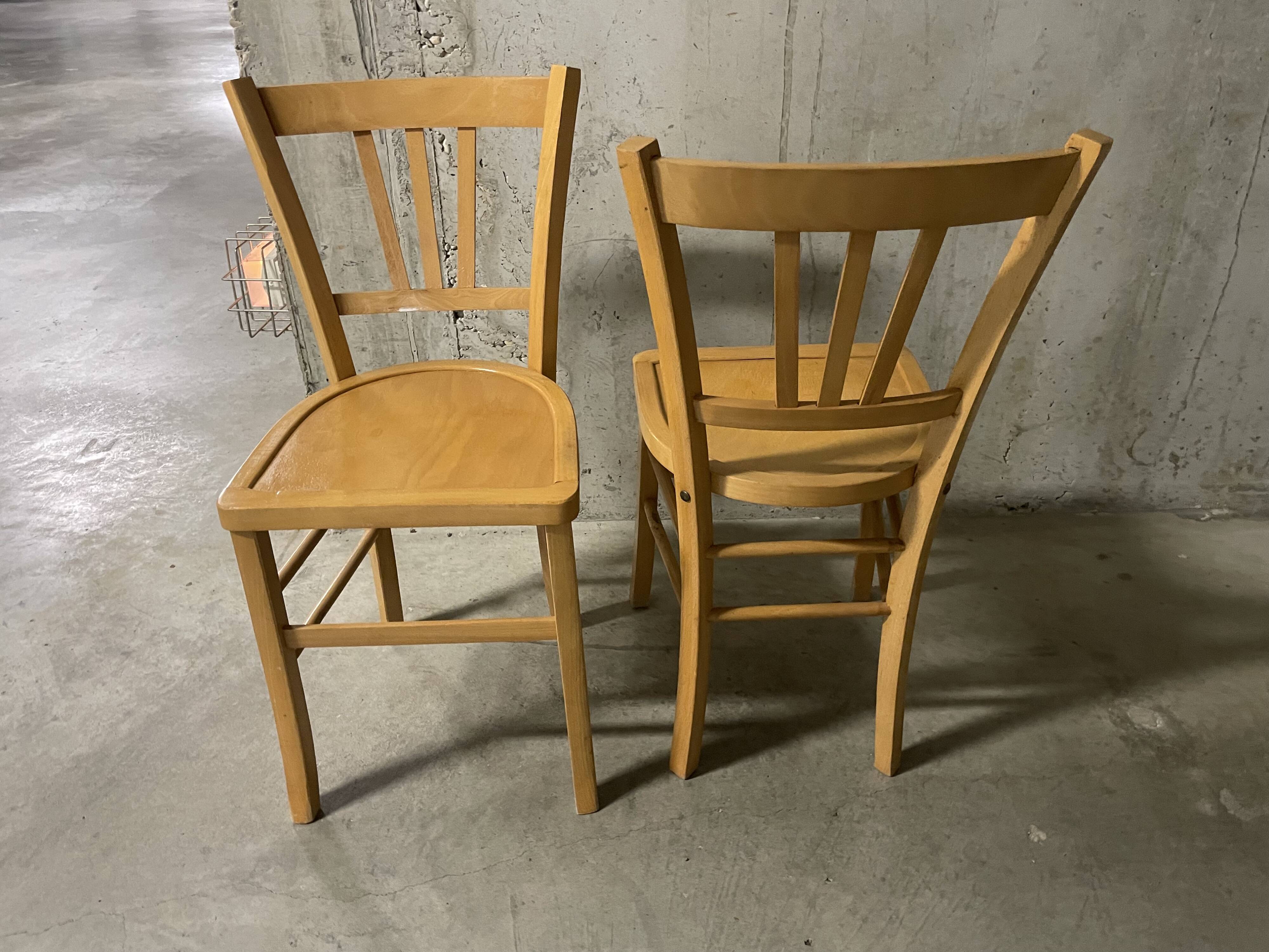 Pair of 1970s bistro chairs