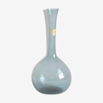 Vase bleu ciel par Arthur Percy pour Gullaskruf Glasbruk, Suède années 1950